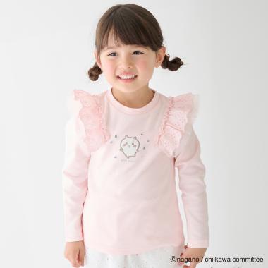 【アニメちいかわ】肩フリル長袖Tシャツ