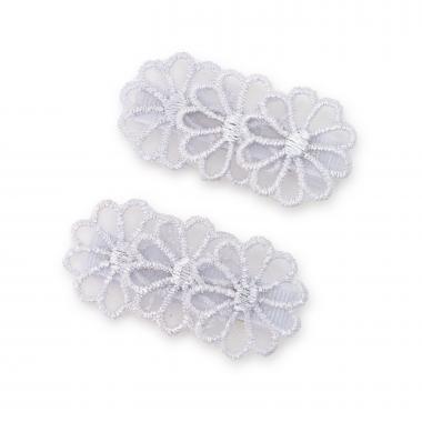 レースフラワーヘアクリップ2P/L