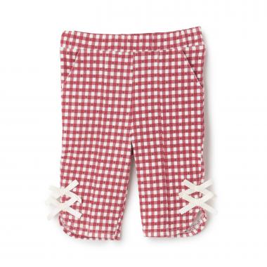 【防汚加工/スマイル】7分リボンパンツ