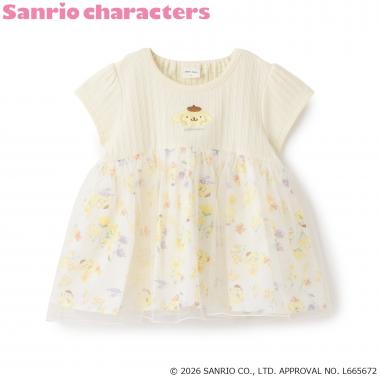 【サンリオキャラクターズ】花柄チュールドッキングTシャツ