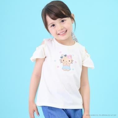 【サンリオキャラクターズ/冷感】肩あきグラフィック半袖Tシャツ
