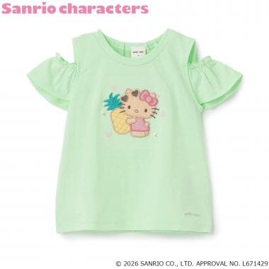 【サンリオキャラクターズ/冷感】肩あきグラフィック半袖Tシャツ