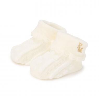 ラメ刺しゅうカップソックス