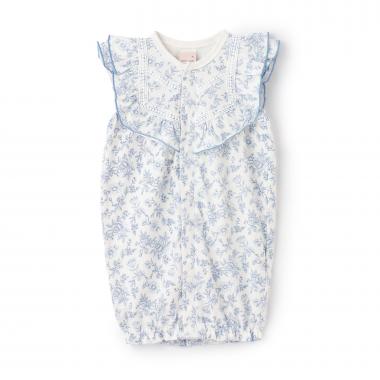 花柄フリル2wayオール