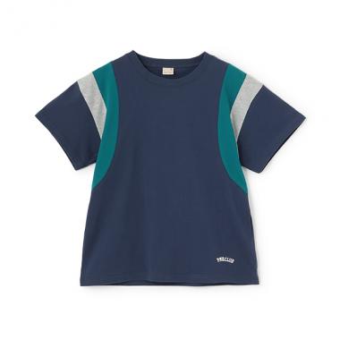 【WEB限定】【接触冷感】袖ライン配色Tシャツ(ジュニア)