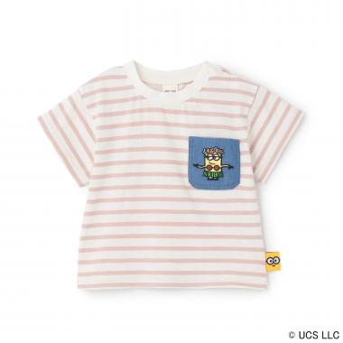 【ミニオンズ】夏あそびスラブボーダー半袖Tシャツ