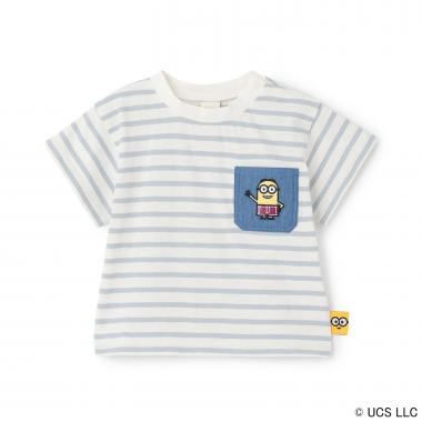 【ミニオンズ】夏あそびスラブボーダー半袖Tシャツ