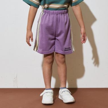 4分丈サイドラインスウェットパンツ【子供服】【キッズ】【男の子】【女の子】