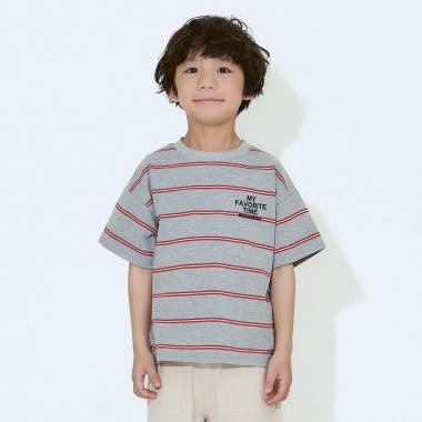 先染ボーダービッグシルエットTシャツ