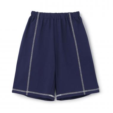 【予約/6月中旬～下旬入荷予定】【熱をブロック】配色ステッチ4分丈パンツ