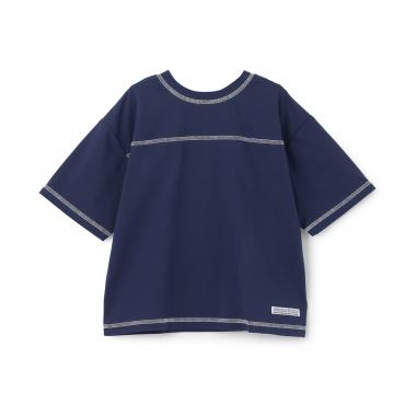 【予約/6月中旬～下旬入荷予定】【熱をブロック】【どちらが前でもOK】配色ステッチTシャツ