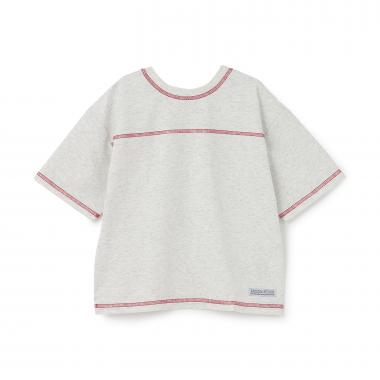 【予約/6月中旬～下旬入荷予定】【熱をブロック】【どちらが前でもOK】配色ステッチTシャツ